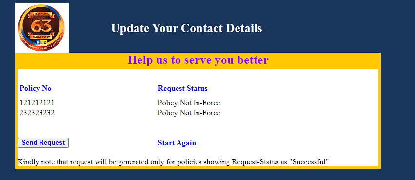 How to Update contact details in your LIC Policy